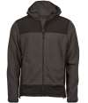 T9124 9124 Tee Jays Mountain Hooded Fleece Jacket Asphalt / Black colour image